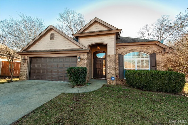 view of front of house featuring a garage