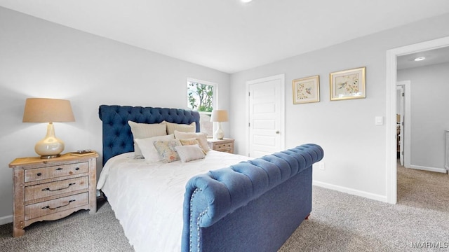 view of carpeted bedroom