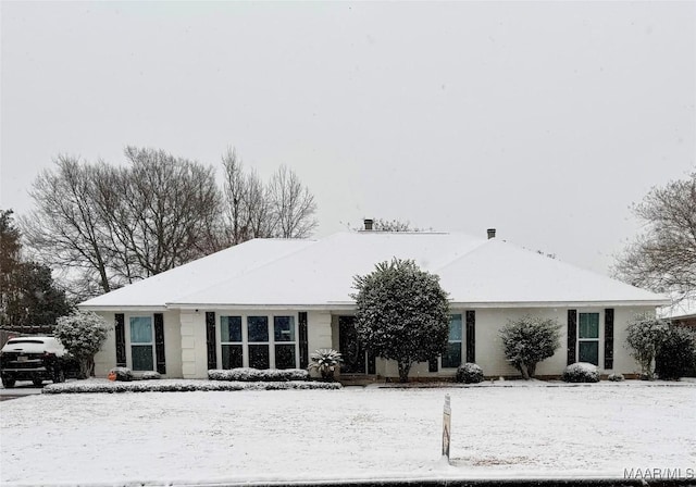 view of single story home