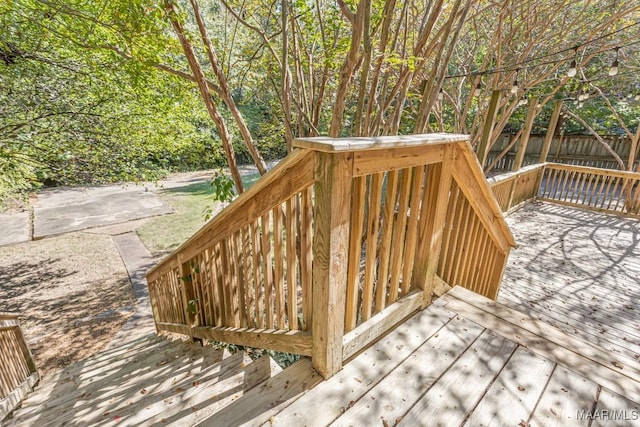 wooden deck with fence