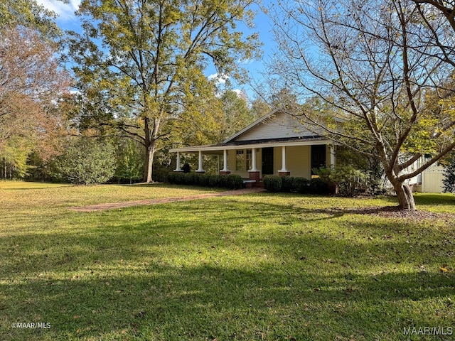 exterior space featuring covered porch