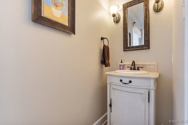 bathroom with vanity