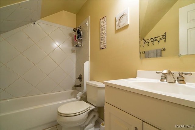 5612 New Harvest Dr, Montgomery, AL 36116 - full bath with toilet, vanity, and bathtub / shower combination