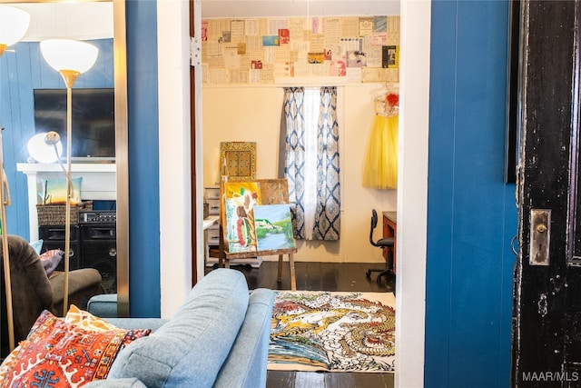 bedroom featuring hardwood / wood-style floors