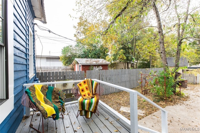 view of wooden deck