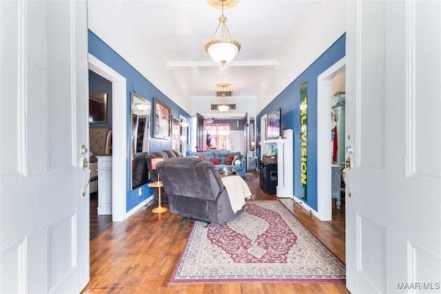 foyer featuring wood-type flooring