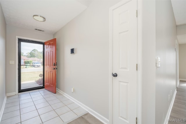 view of tiled entrance foyer