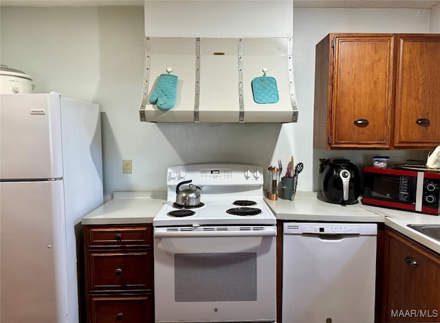 kitchen with white appliances