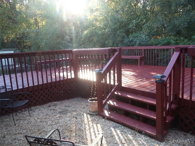 view of wooden deck