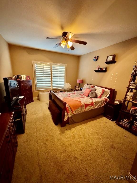 1160 Laurel Brook Ln, Montgomery, AL 36117 - carpeted bedroom with ceiling fan