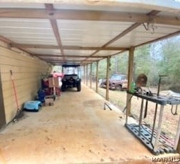view of parking / parking lot