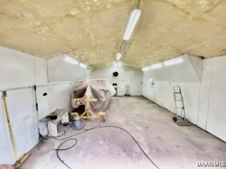 view of unfinished attic