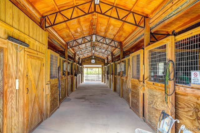 view of horse barn