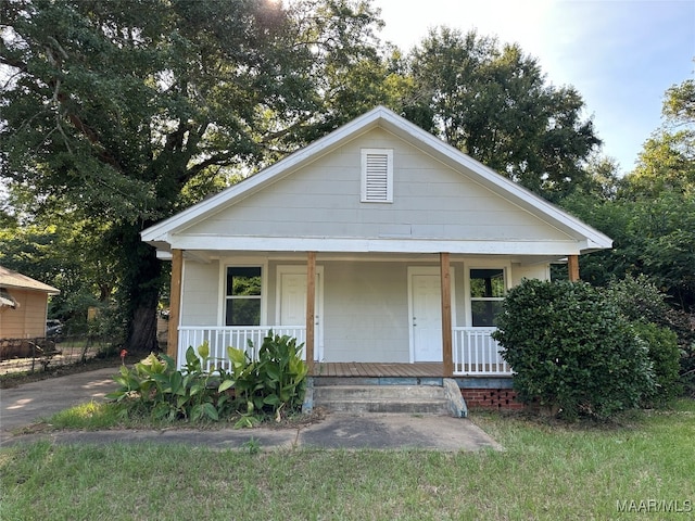 bungalow-style home featuring a porch