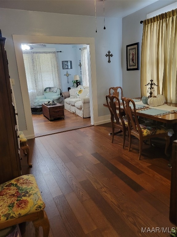 dining room featuring hardwood / wood-style floors