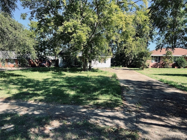 view of front facade with a front yard