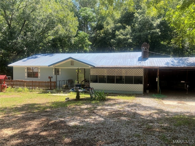 view of front of home