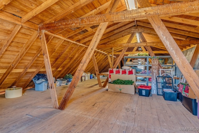 view of attic