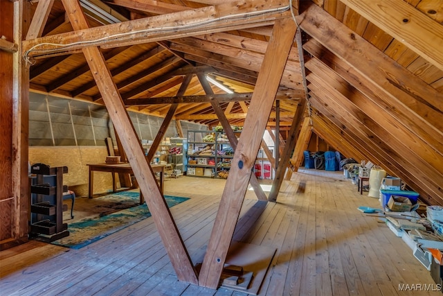 view of attic