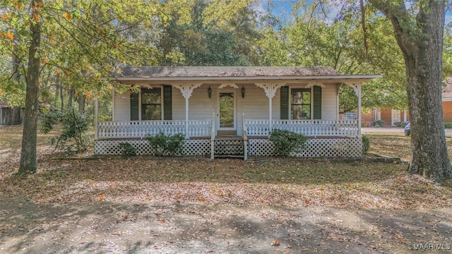 view of front of home with a porch