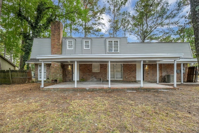 view of front of home with a patio