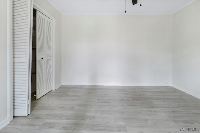 empty room featuring light hardwood / wood-style floors