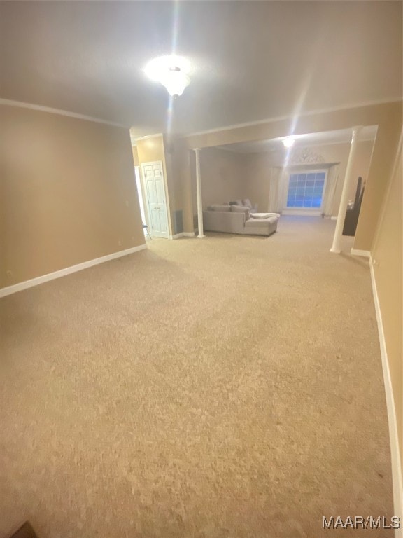 additional living space featuring carpet floors