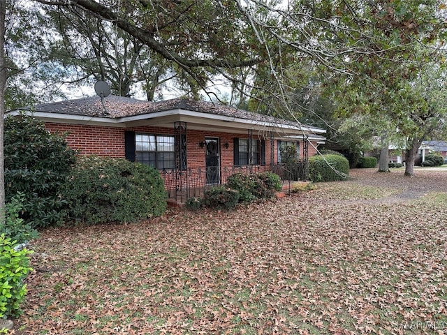 view of ranch-style home