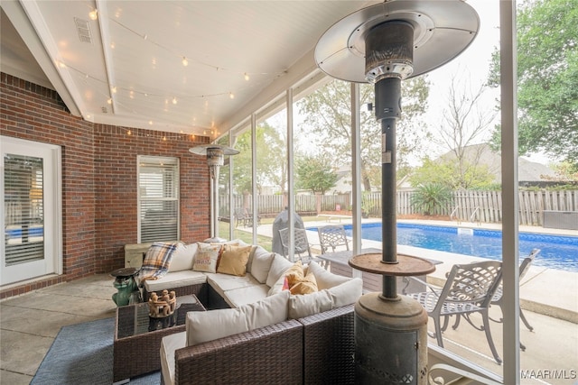 view of sunroom / solarium