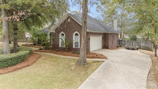 view of property exterior with a garage