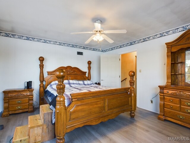 983 Lake Haven Dr, Deatsville, AL 36022 - bedroom featuring wood finished floors and a ceiling fan