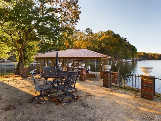 983 Lake Haven Dr, Deatsville, AL 36022 - view of patio / terrace featuring a water view