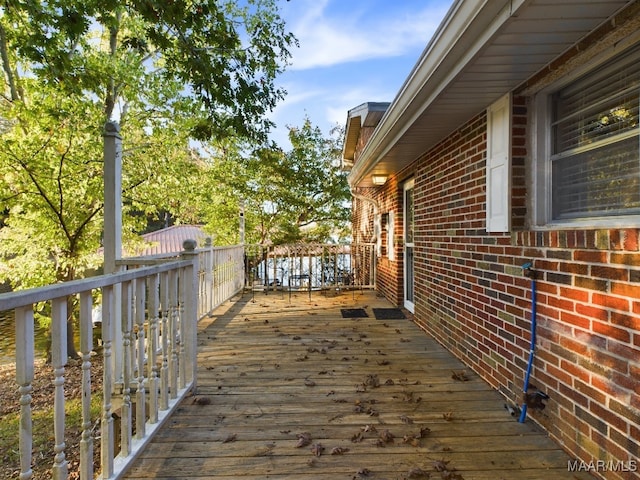 view of wooden deck