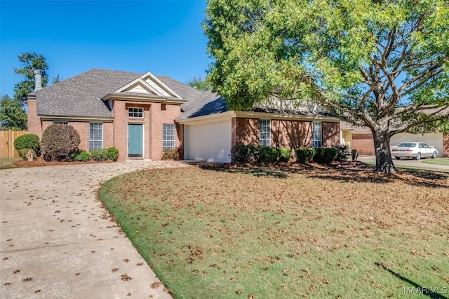 single story home featuring a garage