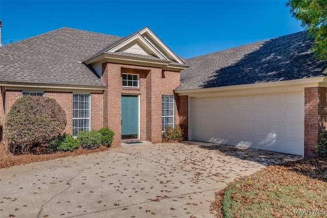 view of front property with a garage