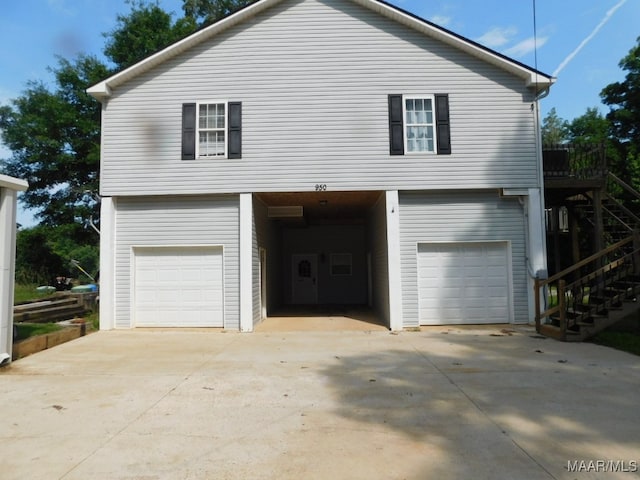 view of home's exterior with a garage