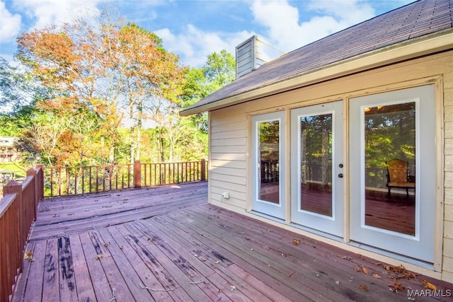 171 Griffith Ln, Tallassee, AL 36078 - wooden deck featuring french doors