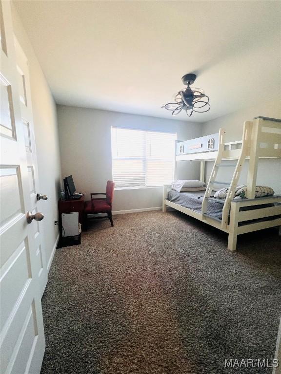 view of carpeted bedroom