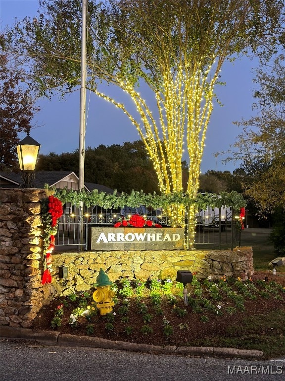 view of community sign