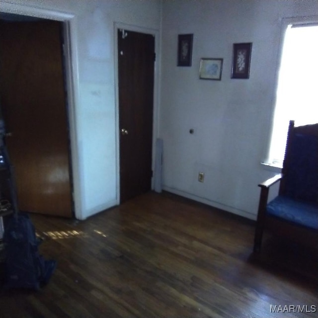 interior space featuring dark wood-type flooring