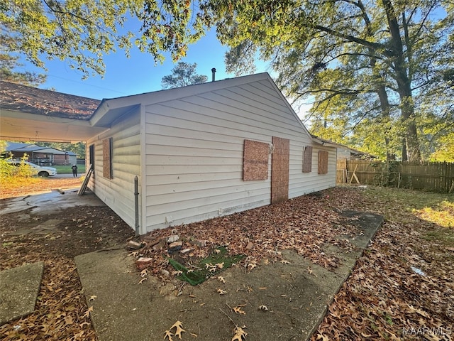 view of home's exterior