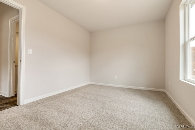 view of carpeted spare room