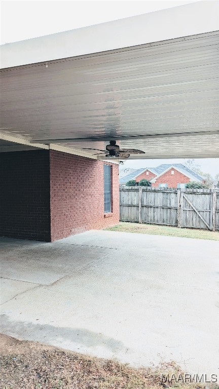 view of patio / terrace with ceiling fan