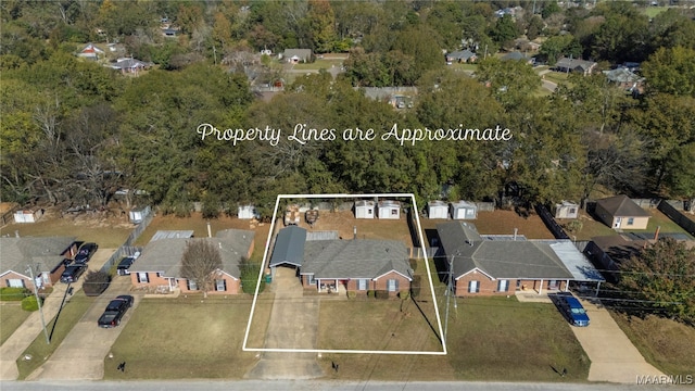 birds eye view of property