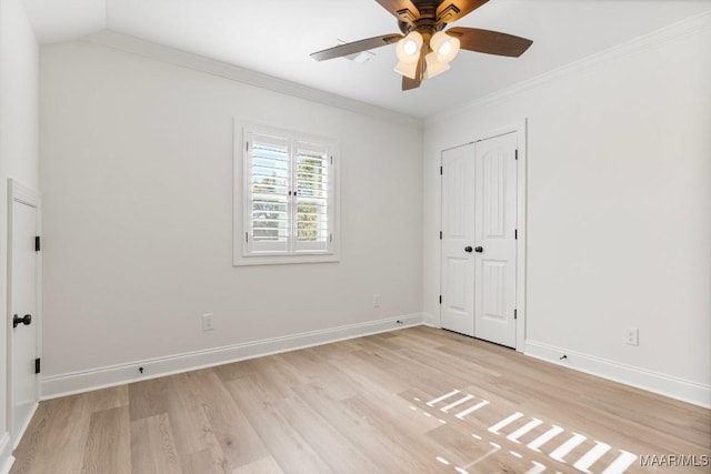 2524 Crenshaw Close Ct S, Montgomery, AL 36106 - unfurnished bedroom with light wood-style flooring, baseboards, ornamental molding, and a closet