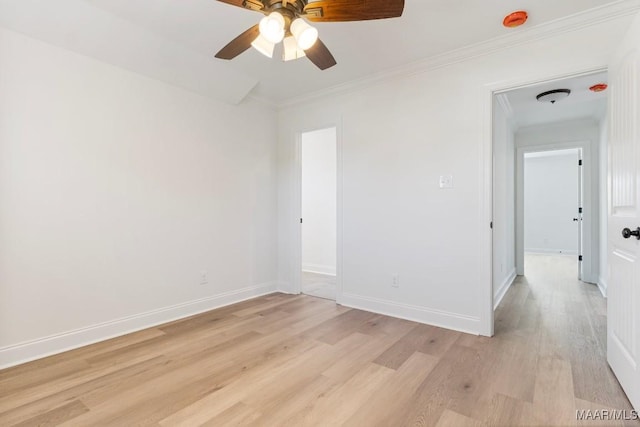 2524 Crenshaw Close Ct S, Montgomery, AL 36106 - unfurnished room featuring light wood-style floors, ceiling fan, a smoke detector, baseboards, and ornamental molding