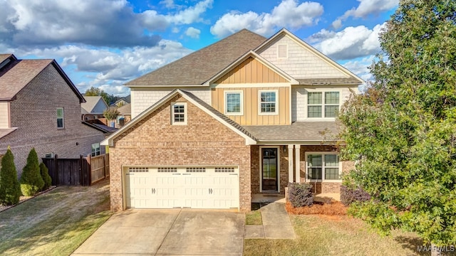 craftsman-style house featuring a garage