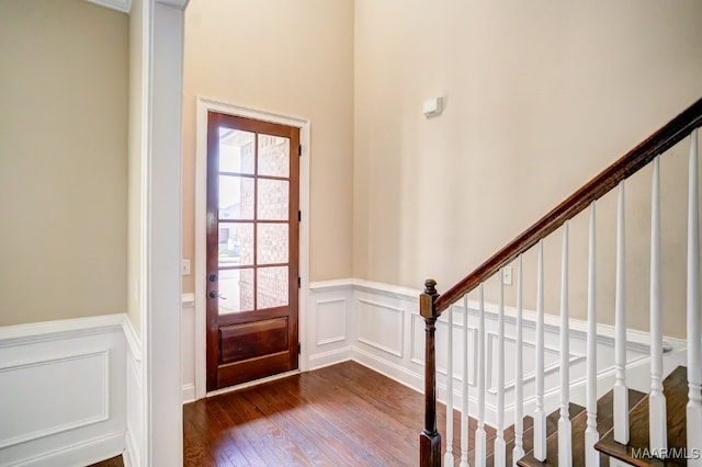 foyer featuring hardwood / wood-style flooring