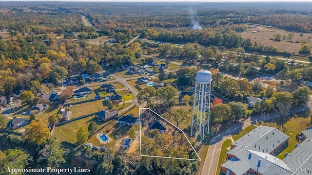 birds eye view of property