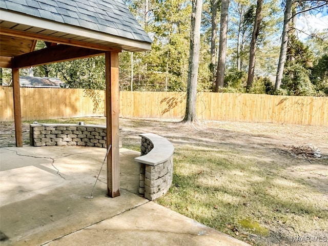 view of yard featuring a patio